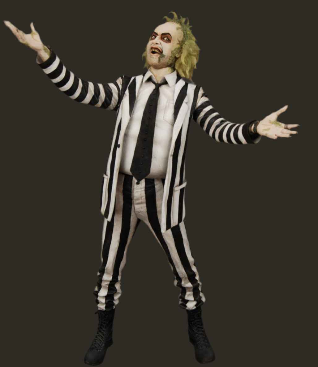NECA Figura De Accion Ultimate: Beetlejuice – Beetlejuice Striped Suit 7 Pulgadas – Coronel Geek
