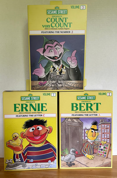 Ernie, Bert and the Count 3 Pack Sesame Street Neca