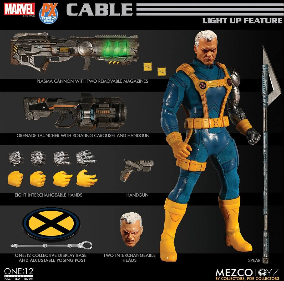 Cable Mezco One :12 with light up feature, PX Exclusive – Action