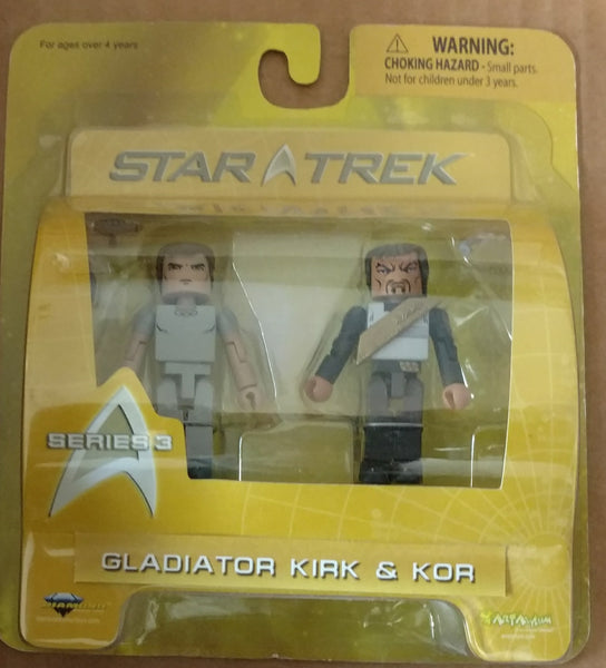 Star Trek Gladiator Kirk & Kor Mini Figures Ser 3